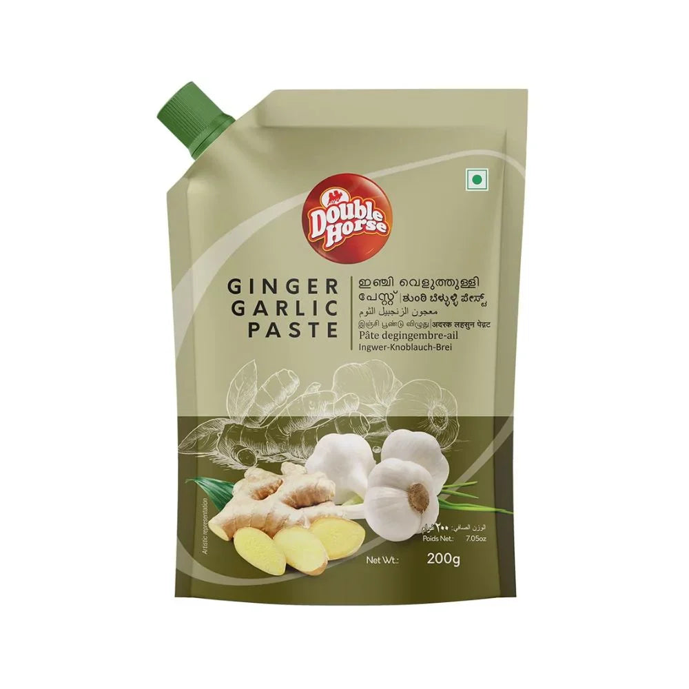 Double Horse Ginger Garlic Paste 200 gm(ഇഞ്ചി വെള്ളുള്ളി പേസ്റ്റ് )