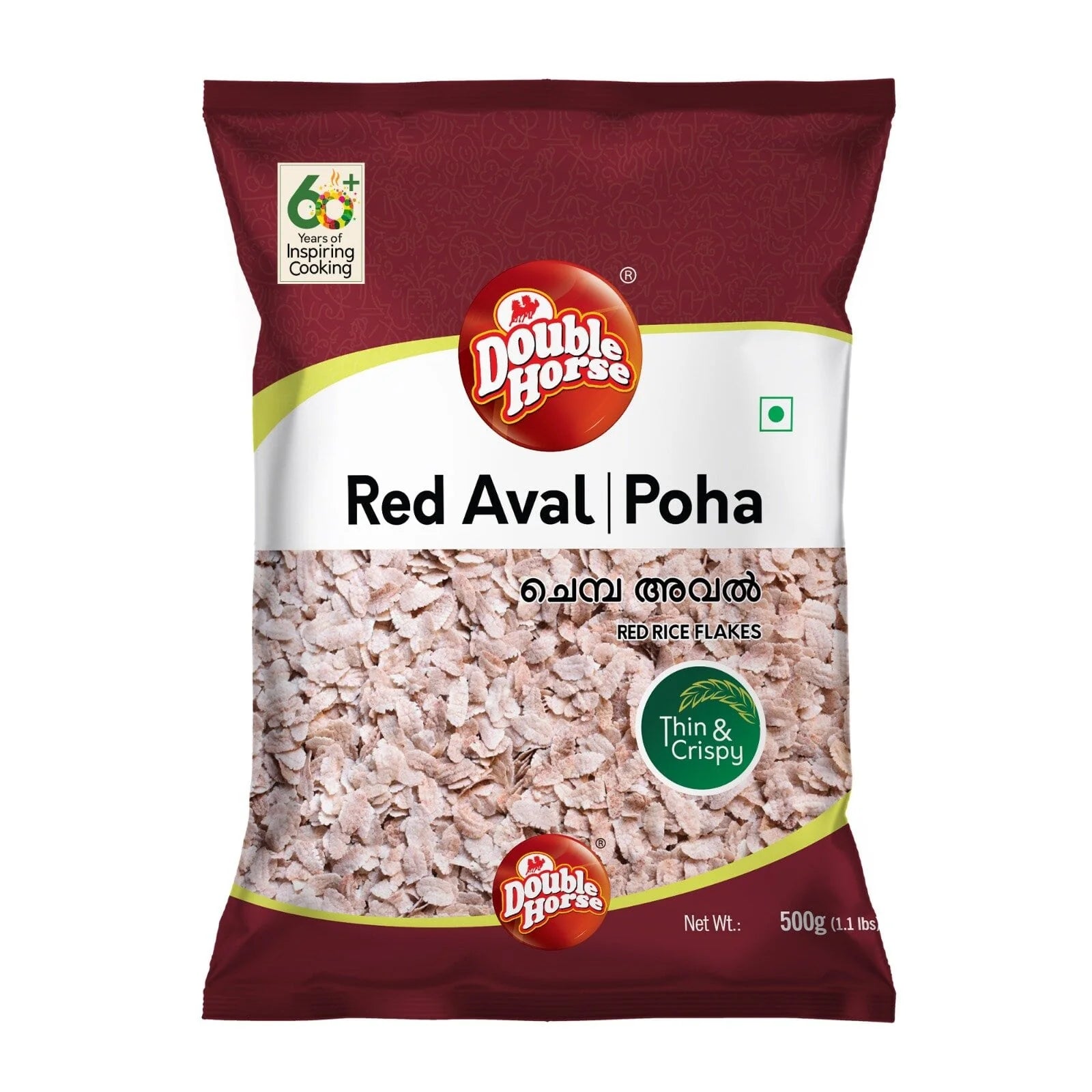 Double Horse Red Aval 500 gm(മട്ട അവൽ )